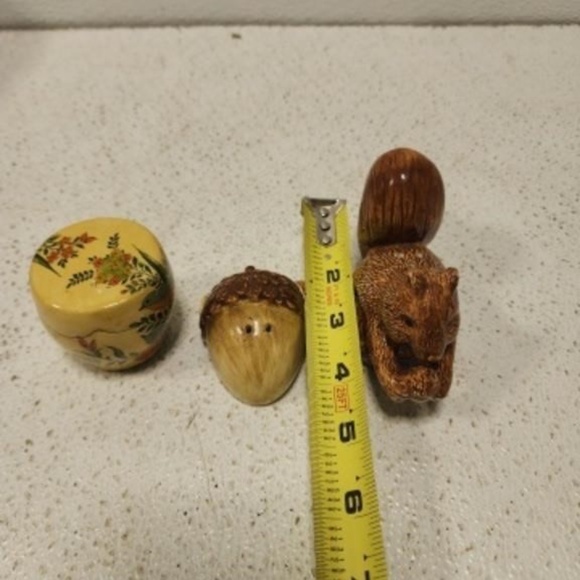 Fall Decor Salt Pepper Shakers Treasure Box Autumn Home Kitchen Squirrel Acorn - Picture 14 of 14